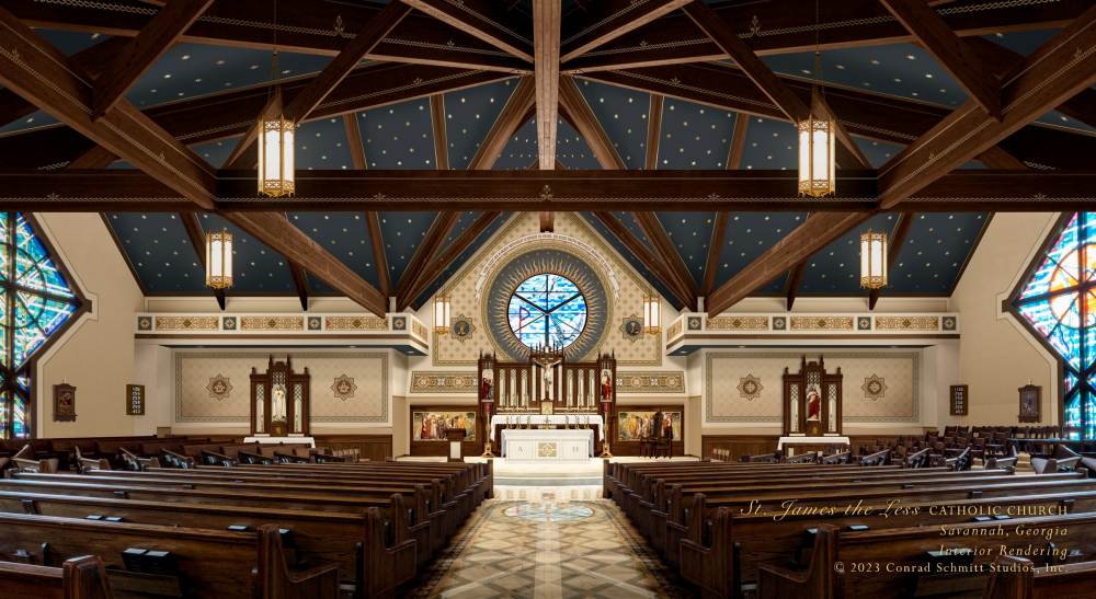 Rendering of Interior of Church